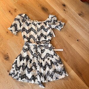 NWT-AQUA Tiered Eyelet Mini Skirt and cropped top - 100% Exclusive